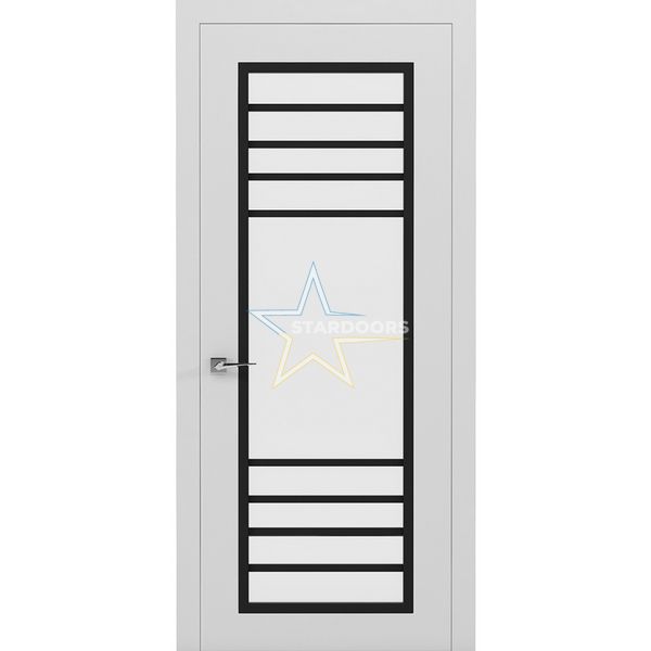 Міжкімнатні двері Rodos Porto3 скло тріплекс, білий мат 208 Loft фото