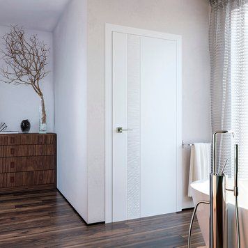 Міжкімнатні двері Rodos Wave V глухе, білий мат 224 Loft фото