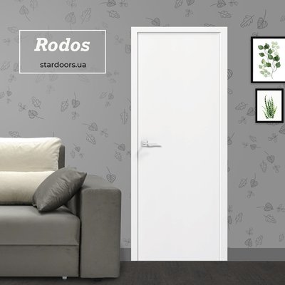 Міжкімнатні двері Rodos Prima глухе, білий мат 309 Cortes фото