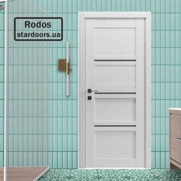 Міжкімнатні двері Rodos Quadro напівскло 48 Модерн фото