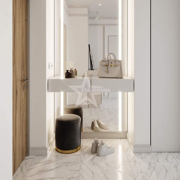 Плінтус Kluchuk МДФ Волна Білий RAL 9003 MDF-V100 MDF-V100 фото