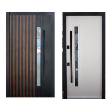Вхідні двері Straj Proof Standard Mottura Rio-S Loft DMD 1200 чорна квадратна труба Rio-S Loft DMD 1200  фото