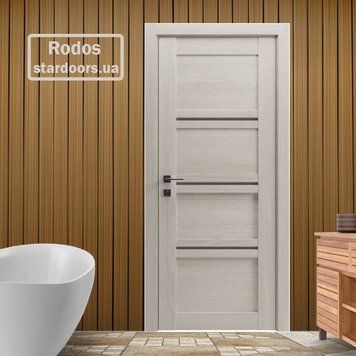 Межкомнатные двери Rodos Quadro полустекло 68 Модерн фото