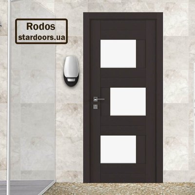 Міжкімнатні двері Rodos Palermo напівскло 76 Модерн фото