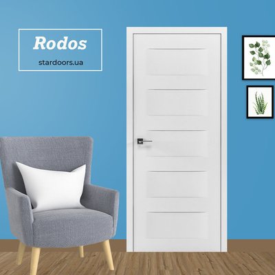 Міжкімнатні двері Rodos GAUDI глухе, білий мат 300 Cortes фото