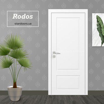 Міжкімнатні двері Rodos Galant глухе білий мат 302 Cortes фото