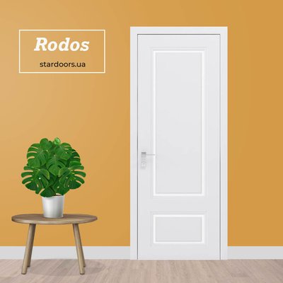 Міжкімнатні двері Rodos Galant напівскло1, білий мат 304 Cortes фото